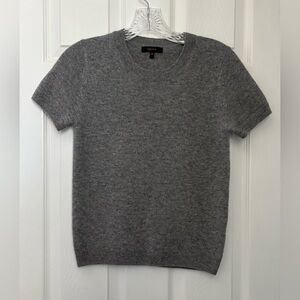 Quince 100% Cashmere Gray Short Sleeve Sweater